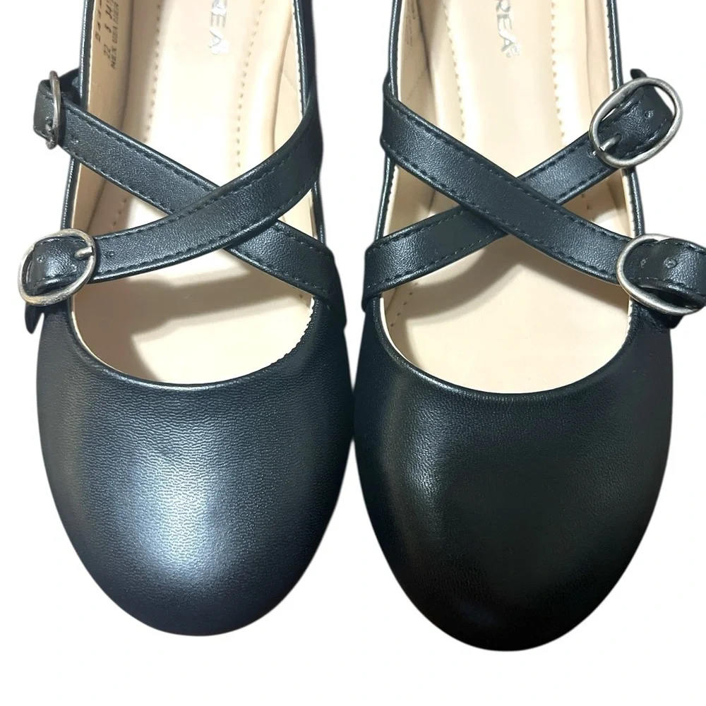 ANDREA Black Kids Dress Shoes Size -5